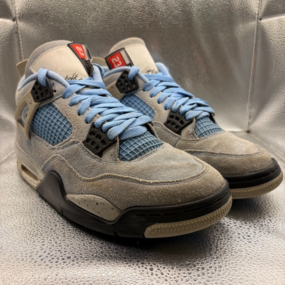 Size 7.5 Nike Air‎ Jordan 4 Retro UNC University Blue Mens Shoes CT8527-400